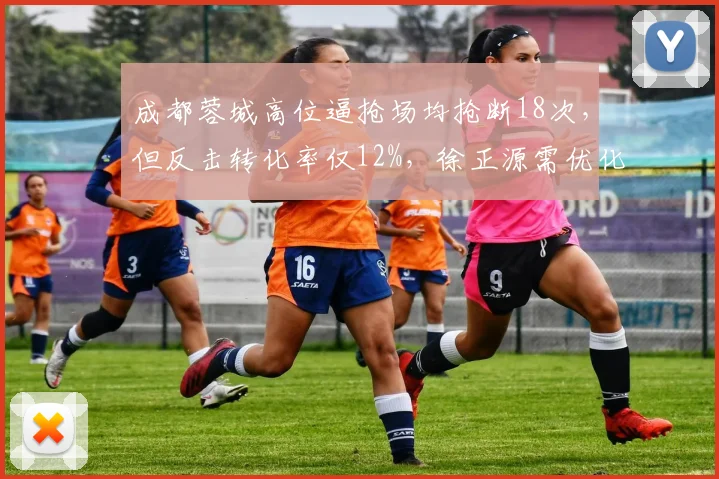 成都蓉城高位逼抢场均抢断18次，但反击转化率仅12%，徐正源需优化转换效率。